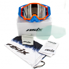 ASIX AS1 brilles oranžzilas matētas ar sudrabainu spoguli no Extreme Ride (KAI-91)