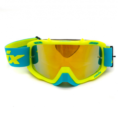 ASIX AS2 dzeltenzilas matētas brilles ar sarkanu spoguli no Extreme Ride (KAI-99)