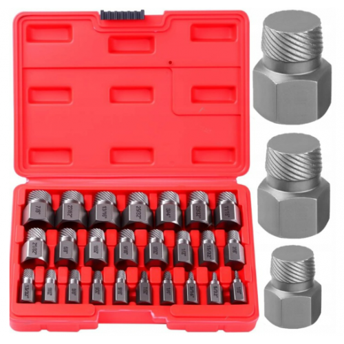 25 daļu skrūvju izvilkšanas instruments Kraft&dele (KD10077)