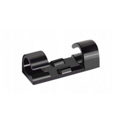Kabeļu organizators uz lentes 20 gabali melni 30x10mm Kraft&dele (KD10081)