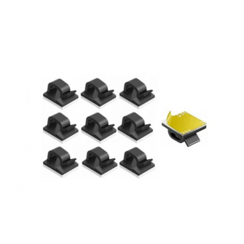 Turētājs/klipsis/kabeļu organizators 5 mm kabeļiem - 10 gab Kraft&Dele (KD10085)