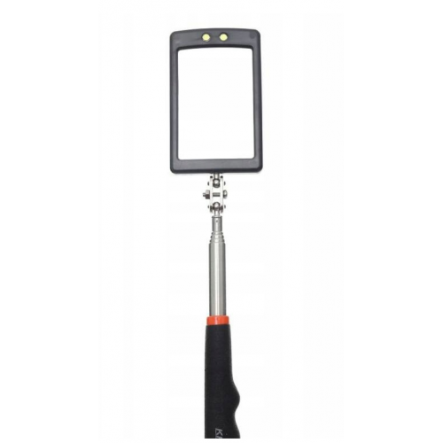 Teleskopiskais pārbaudes spogulis ar LED 285-876 mm Kraft&dele (KD10189)