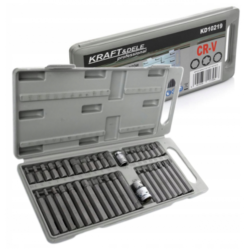 40 uzgaļu komplekts TORX, sešstūra, rievotas no Kraft&dele (KD10219)