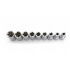 Torx uzgaļu komplekts  1/2" 9 gab + metāla kaste Kraft&dele (KD10227)