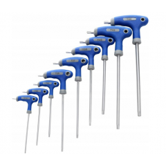 9 daļu zvaigznes formas sešstūra atslēgu komplekts ar Torx rokturi Kraft&dele (KD10247)