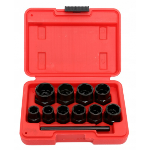 Salauztu skrūvju izvilkšanas ierīces 10 gab Kraft&dele (KD10270)