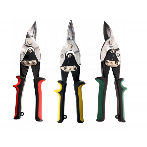 Lokšņu metāla šķēres 10 collas 3 gab. labās/kreisās/taisnas no KRAFT&DELE (KD10359)