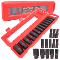 Trieciengalviņu - muciņu komplekts 1/2", 10-30mm no Kraft&dele (KD10521)