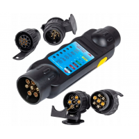 Piekabes kontaktligzdas testeris + adapteris Kraft&Dele (KD10542)