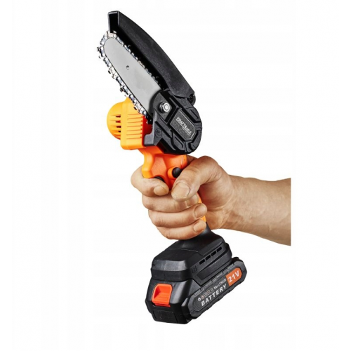 Akumulatora ķēdes zāģis 4 collu ar 2 x 21 V 1,5 Ah akumulatoriem (KD10627)