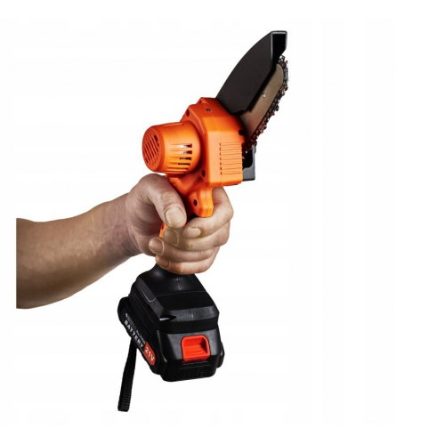 Akumulatora ķēdes zāģis 4 collu ar 2 x 21 V 1,5 Ah akumulatoriem (KD10627)