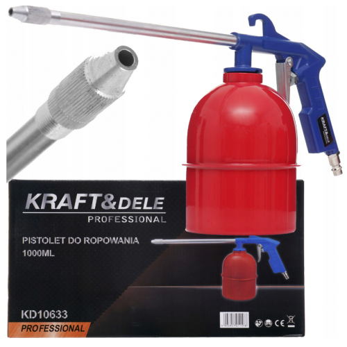 Eļļas pistole tīrīšanai, apkopei un eļļošanai 1000ml no Kraft&dele (KD10633)