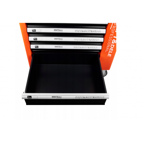 Instrumentu kaste, darbnīcas ratiņi, 7 atvilktnes, 258 daļas, ar aprīkojumu no Kraft&Dele (KD1067)