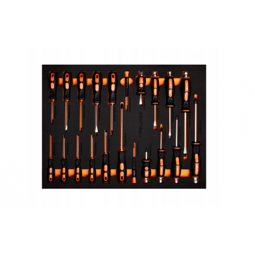 Instrumentu kaste, darbnīcas ratiņi, 7 atvilktnes, 258 daļas, ar aprīkojumu no Kraft&Dele (KD1067)