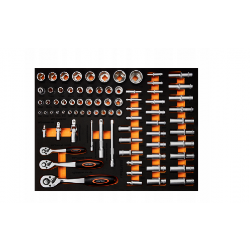 Instrumentu kaste, darbnīcas ratiņi, 7 atvilktnes, 258 daļas, ar aprīkojumu no Kraft&Dele (KD1067)