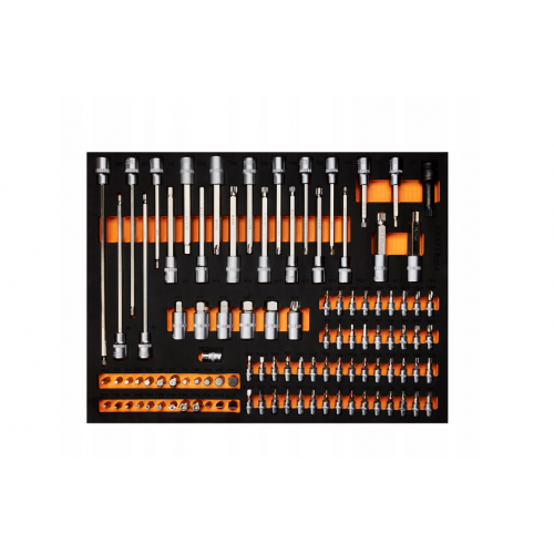 Instrumentu kaste, darbnīcas ratiņi, 7 atvilktnes, 258 daļas, ar aprīkojumu no Kraft&Dele (KD1067)