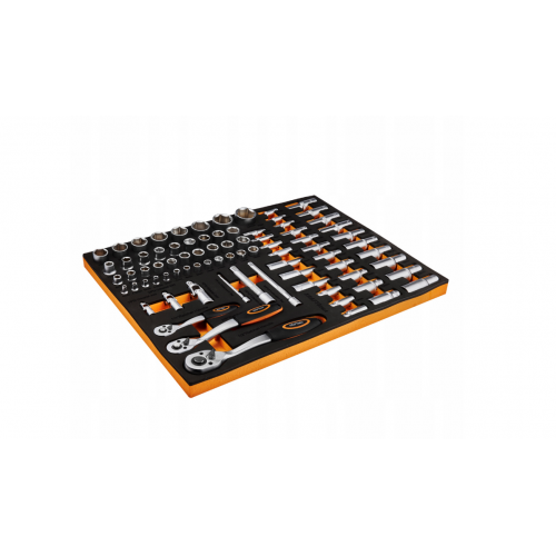 Instrumentu kaste, darbnīcas ratiņi, 7 atvilktnes, 258 daļas, ar aprīkojumu no Kraft&Dele (KD1067)