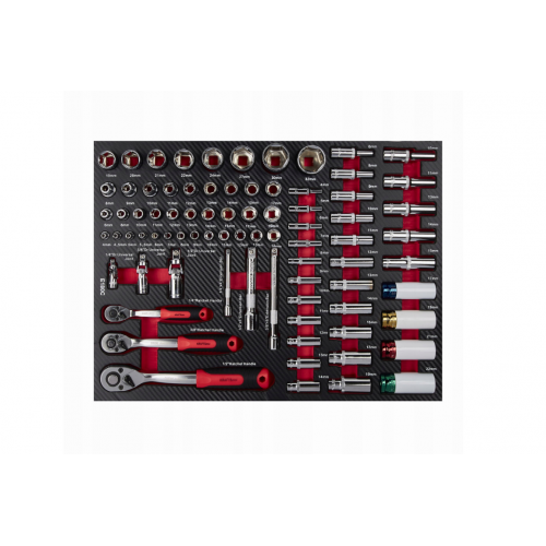 Instrumentu kaste, instrumentu ratiņi, 7 atvilktnes, 299 priekšmeti, uzgriežņu atslēgas, galatslēgas, uzgaļi. no Kraft&Dele (KD1068)
