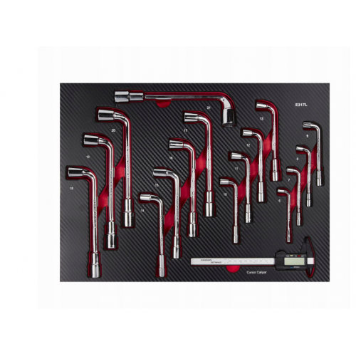 Instrumentu kaste, instrumentu ratiņi, 7 atvilktnes, 299 priekšmeti, uzgriežņu atslēgas, galatslēgas, uzgaļi. no Kraft&Dele (KD1068)