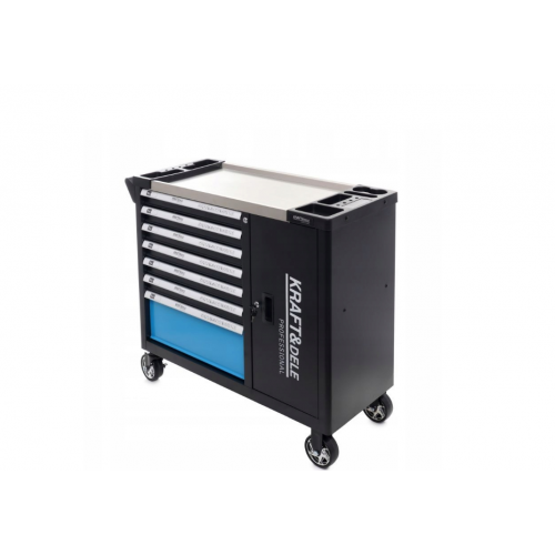 Instrumentu kaste, instrumentu ratiņi, 7 atvilktnes, 309 elektriskās uzgriežņu atslēgas, uzgaļu atslēgas, uzgaļi no Kraft&Dele (KD1069)