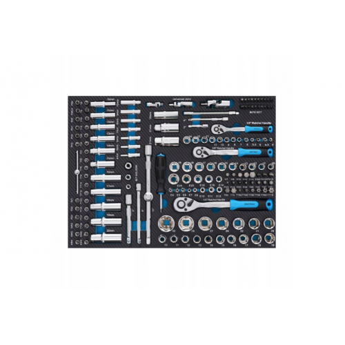 Instrumentu kaste, instrumentu ratiņi, 7 atvilktnes, 309 elektriskās uzgriežņu atslēgas, uzgaļu atslēgas, uzgaļi no Kraft&Dele (KD1069)