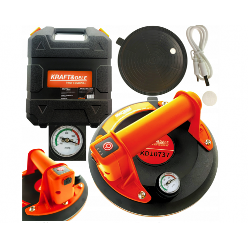 Автоматическая присоска Kraft&Dele 200 мм 190 кг с питанием от аккумулятора (KD10737)