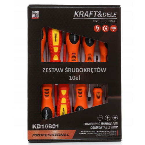 Skrūvgriežu komplekts 10 gab. no Kraft&Dele (KD10901)