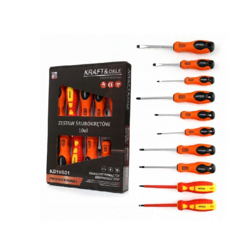 Skrūvgriežu komplekts 10 gab. no Kraft&Dele (KD10901)