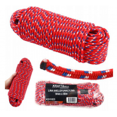 Daudzfunkcionāla virve 8mmx50 m, Dzeltenā krasa no KRAFT&DELE (KD11023)