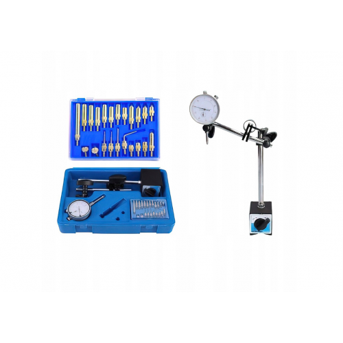 Magnētiskais statīvs ar centrālo skalas mērinstrumentu stiprinājumu, 22 uzgaļi (KD11291)