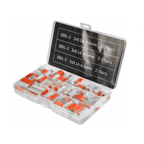 Ātrās atbrīvošanas spailes strāvas kabeļiem, 55 gab., 0,14–4 mm no Kraft&Dele  (KD11292)