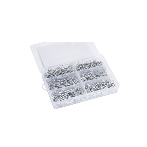 Rokas kniedēšanas instruments slēptajām kniedēm + 500 kniedes no Kraft&Dele (KD11293)