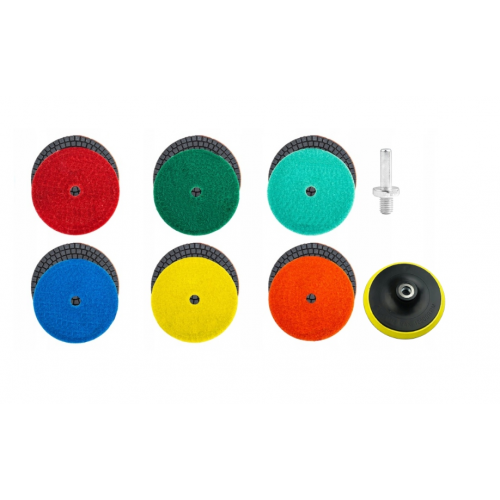Dimanta disku komplekts pulverflišu un keramikas flīžu pulēšanai/slīpēšanai 9 gab. no Kraft&dele (kd11294)