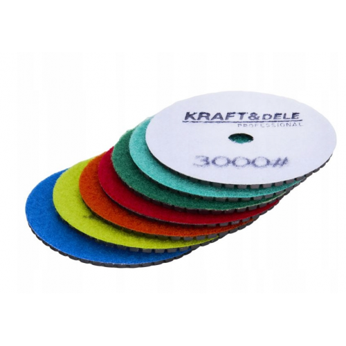 Dimanta disku komplekts pulverflišu un keramikas flīžu pulēšanai/slīpēšanai 9 gab. no Kraft&dele (kd11294)