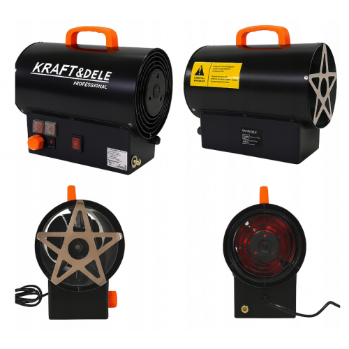 Gāzes sildītājs 25kW ar termostatu + reduktors no Kraft&dele (KD11700)