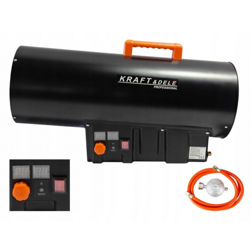 Gāzes sildītājs 60 kW termostats, LCD displejs + reduktors no Kraft&dele (KD11702)
