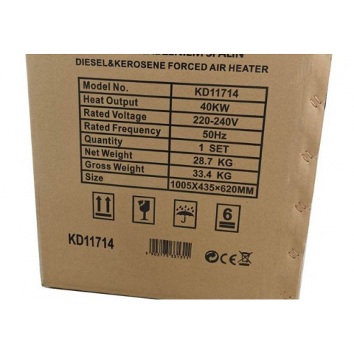 Dīzeļdegvielas sildītājs ar skursteni 40kW no Kraft&dele (KD11714)