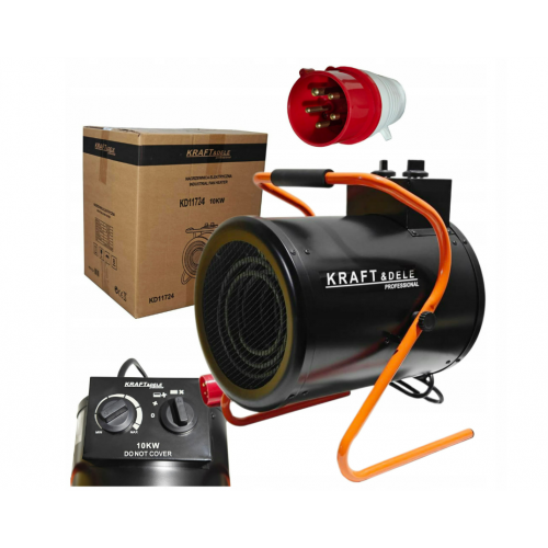 Elektriskais sildītājs 10 kW 400 V ar termostatu un plākšņu vadību no Kraft&Dele (KD11724)