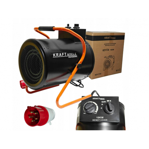 Elektriskais sildītājs 10 kW 400 V ar termostatu un plākšņu vadību no Kraft&Dele (KD11724)