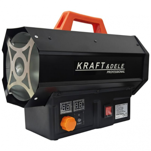 Газовый обогреватель 25 кВт с ЖК-термостатом и переходником для шланга (KD11731)