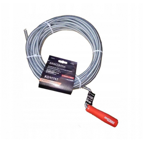 Kanalizācijas tīrīšanas spirāle 9 mm x 10 m no Kraft&Dele  (KD11767)