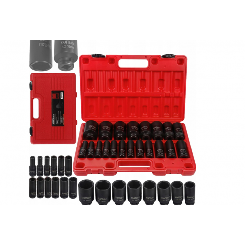 Длинные ударные головки 1/2" CR-MO, 20 шт., 10-38 мм (KD11867)