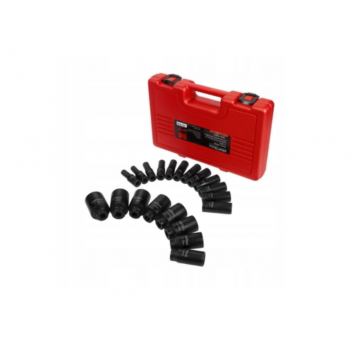 Длинные ударные головки 1/2" CR-MO, 20 шт., 10-38 мм (KD11867)