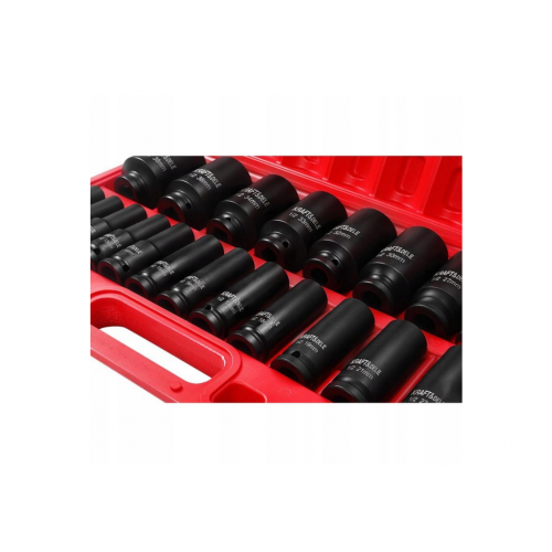 Длинные ударные головки 1/2" CR-MO, 20 шт., 10-38 мм (KD11867)