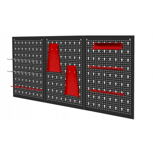 Sienas instrumentu dēlis ar plauktiem 120x60cm no Kraft&Dele (KD11895)