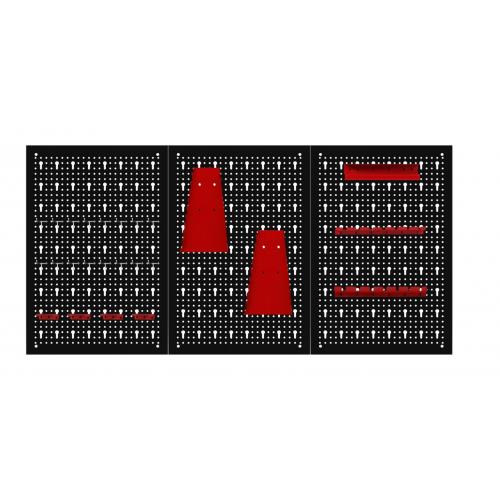 Sienas instrumentu dēlis ar plauktiem 120x60cm no Kraft&Dele (KD11895)