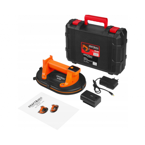 Ar akumulatoru darbināms piesūceknis stikla flīzēm 200 mm 150 kg 7,4 V + koferis Kraft&dele (KD11955)