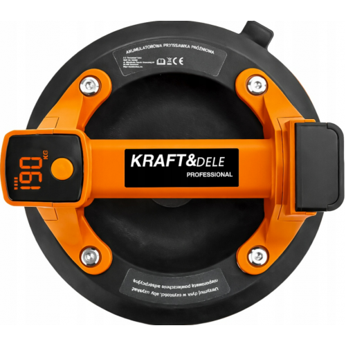 Ar akumulatoru darbināms vakuuma piesūceknis 200 mm 190 kg Kraft&dele (KD11986)