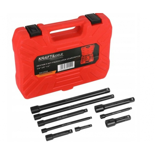 Triecienpagarinājumu komplekts 9 gab. 1/4 3/8 1/2 Kraft&dele (KD12532)