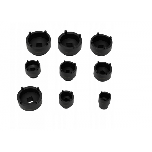 Набор торцевых ключей KM4-KM12, шлицевые гайки с фланцем от Kraft&Dele (KD12536)